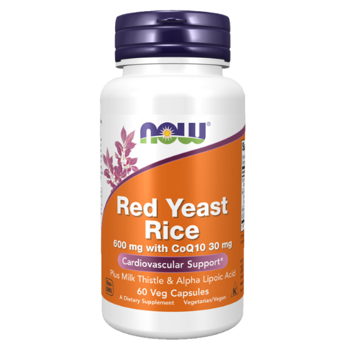 Now Foods Red Yeast Rice 600 mg with CoQ10 30 mg - 60 Veg Capsules