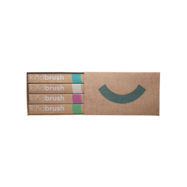 The Kindbrush Adult Bamboo Toothbrush(4 pack)