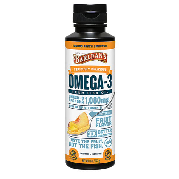 Barleans Omega-3 Fish Oil Mango Peach Smoothie