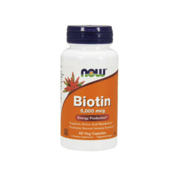 NOW Foods Biotin 5000mcg - 60 Veg Capsules