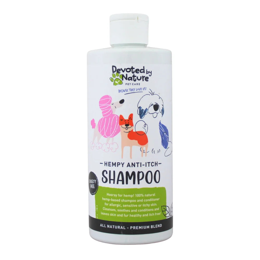 Devoted by Nature Hempy Anti-Itch Shampoo bottle on a white background