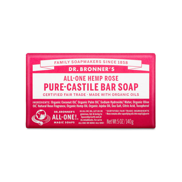 Dr Bronner - ROSE PURE-CASTILE BAR SOAP 140gr