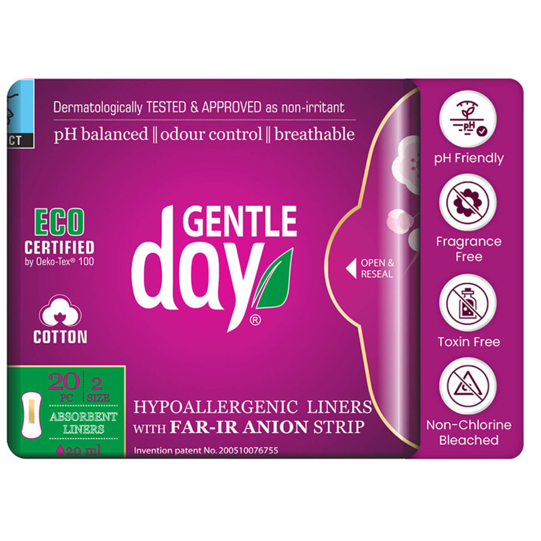 Gentle Day Organic Cotton Absorbent Liners 20s