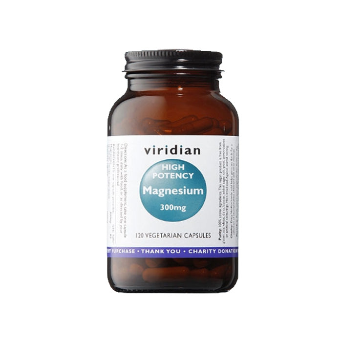 Viridian Hi- Potency Magnesium 300mg  Veg Capsules 30