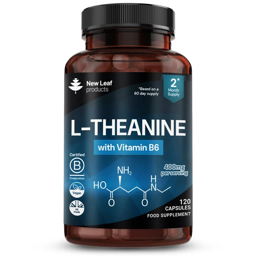 New Leaf L-Theanine + Vitamin B6 120 Capsules