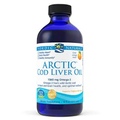 Bottle of Arctic Cod Liver Oil by Nordic Naturals on a white background