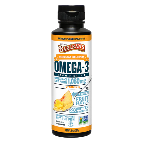 Barleans Omega-3 Fish Oil Mango Peach Smoothie