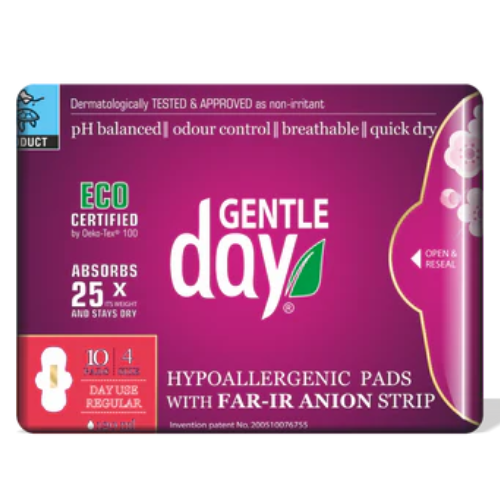 Gentle Day Organic Pads Regular Flow 10s