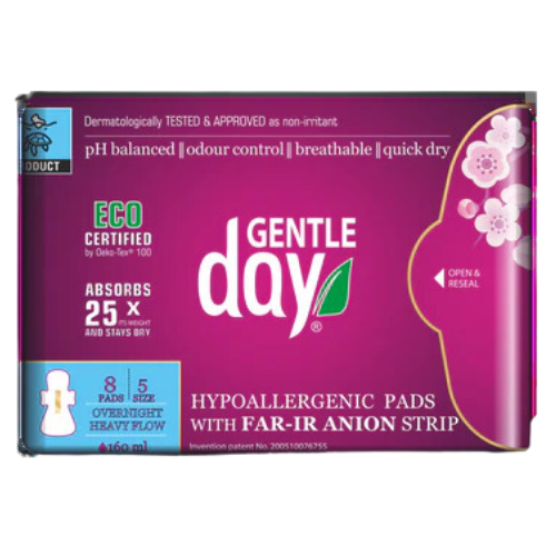 Gentle Day Organic Pads Overnight/Heavy Flow-8s