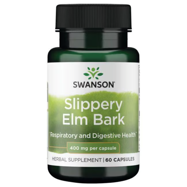 Swanson Slippery Elm Bark 400mg 60 Capsules