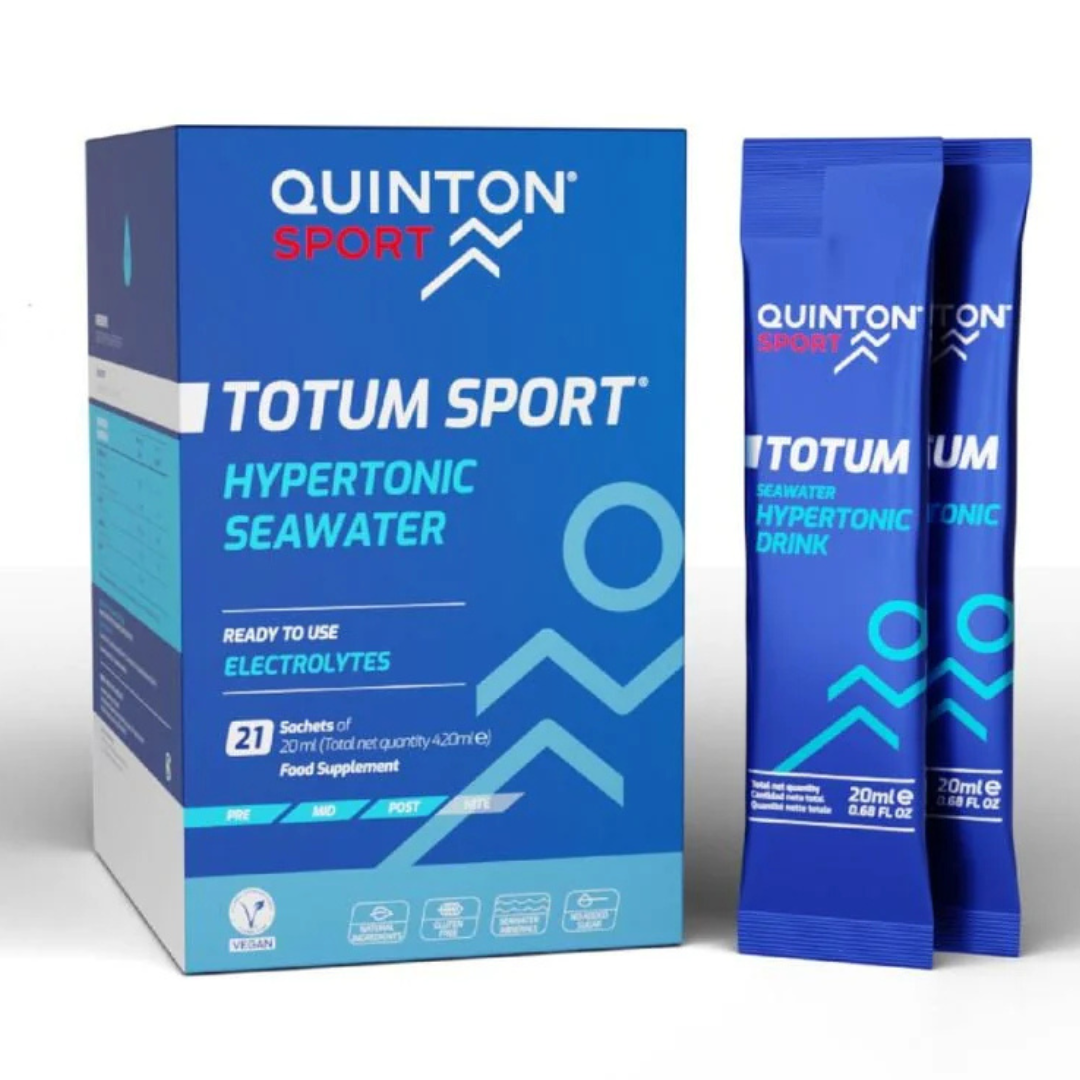 Quinton Sport Totum Sport hypertonic seawater packaging on a white background