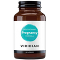 Brown supplement bottle labeled 'Multivitamin Pregnancy Formula' by Viridian on a white background