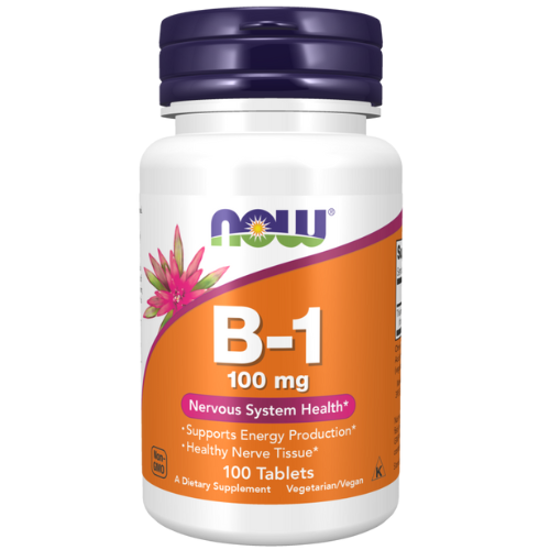 NOW Foods Vitamin B-1 - 100mg - 100 tablets