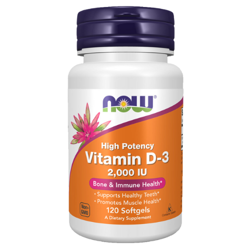 NOW Foods Vitamin D-3 2000 IU 120 Softgels
