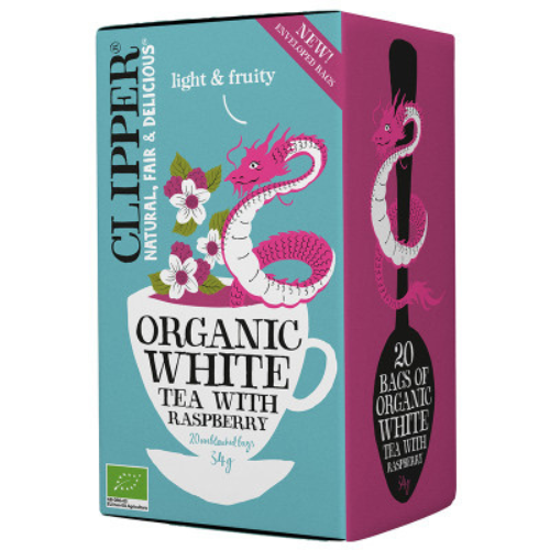 Clipper Organic White Tea and Raspberry 20 Tea Bags