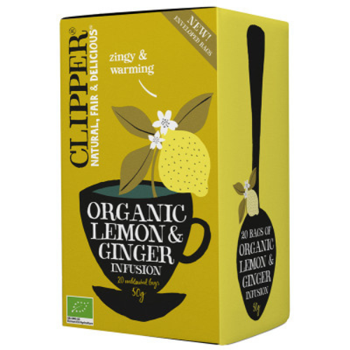 Clipper Organic Lemon and Ginger Tea 20 Tea Bags