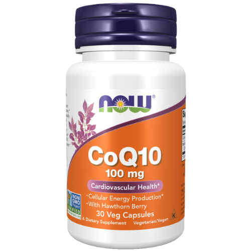 Now Foods COQ10 100mg with Hawthorn Berry 30Veg capsules