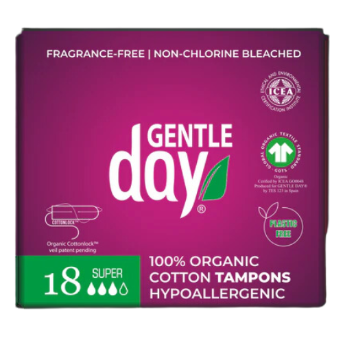 Gentle Day Organic Tampons Super 18s