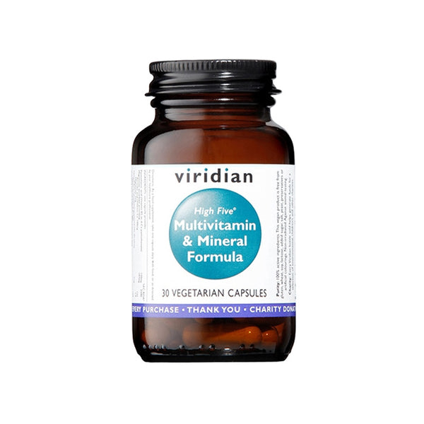 Viridian - HIGH FIVE Multivit & Mineral Formula 30 Veg Capsules