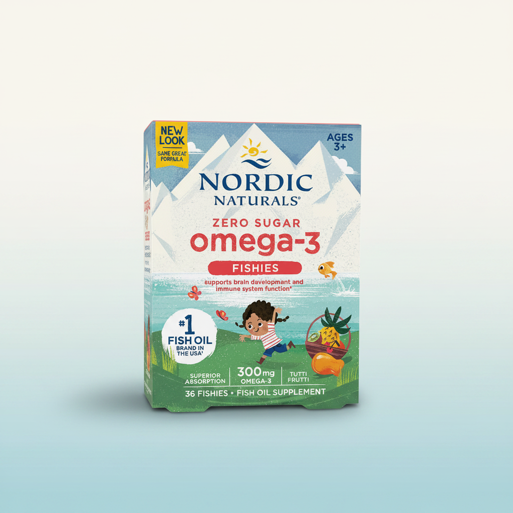 Nordic Naturals Omega-3 Zero Sugar Fishies - Hero Shot