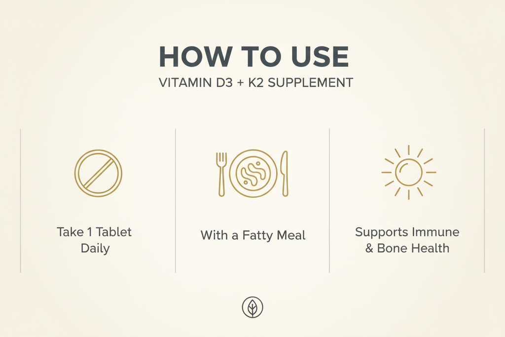 New Leaf Vitamin D3 And K2 - How to Use
