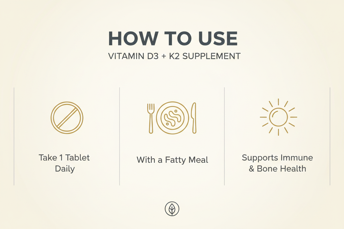 New Leaf Vitamin D3 And K2 - How to Use