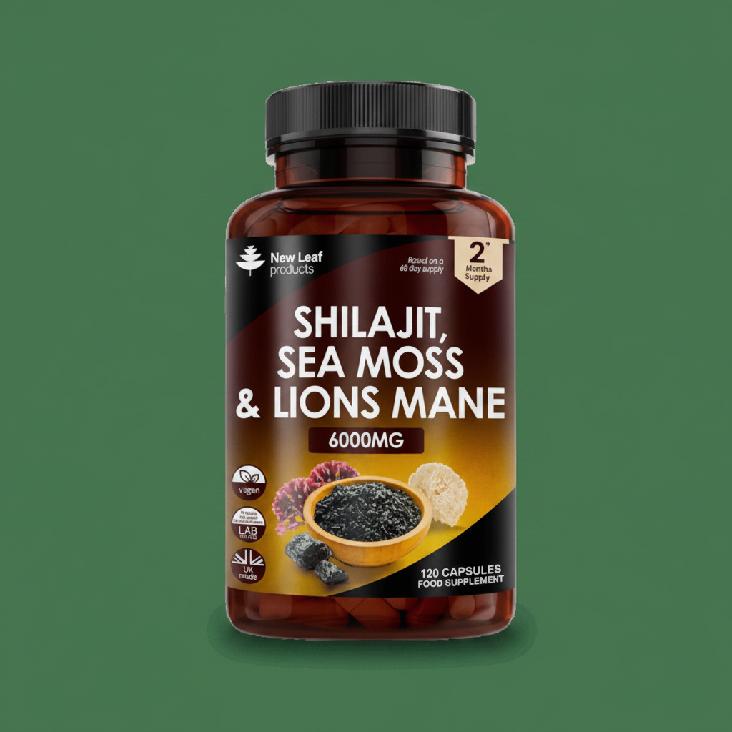New Leaf Shilajit Sea Moss Lions Mane - Hero Shot