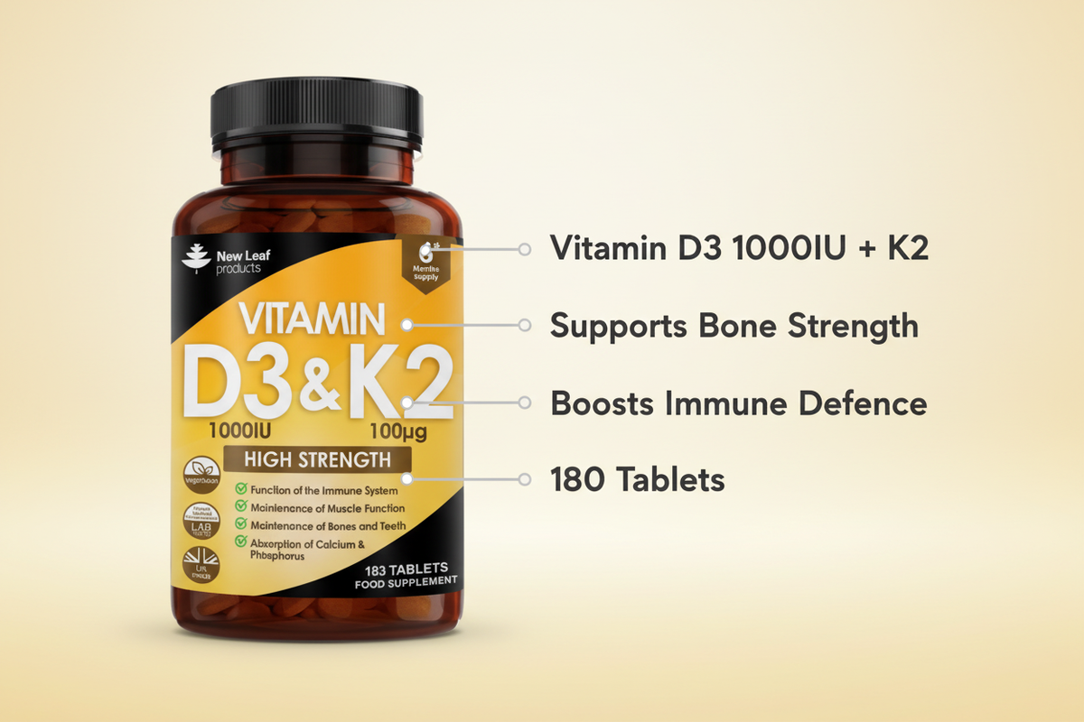New Leaf Vitamin D3 And K2 - Key Benefits