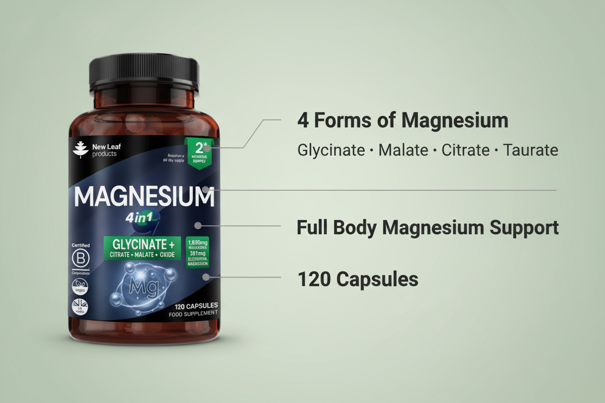 New Leaf Magnesium Complete 4 in 1 - Key Benefits