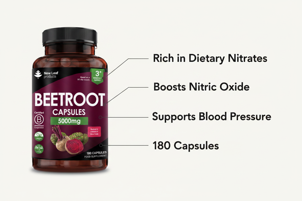 New Leaf Beetroot Capsules - Key Benefits