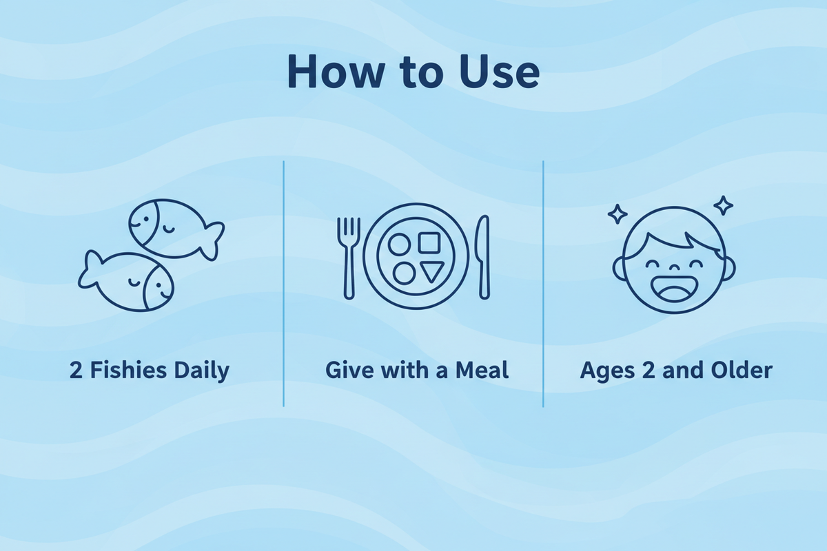 Nordic Naturals Omega-3 Zero Sugar Fishies - How to Use