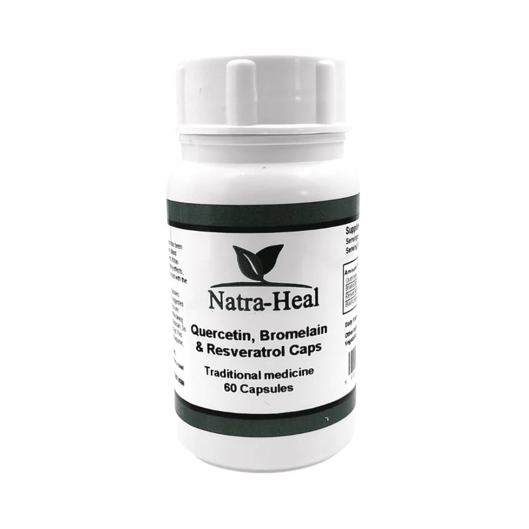Natra Heal - Quercetin Bromelain and Resveratrol 60 Capsules