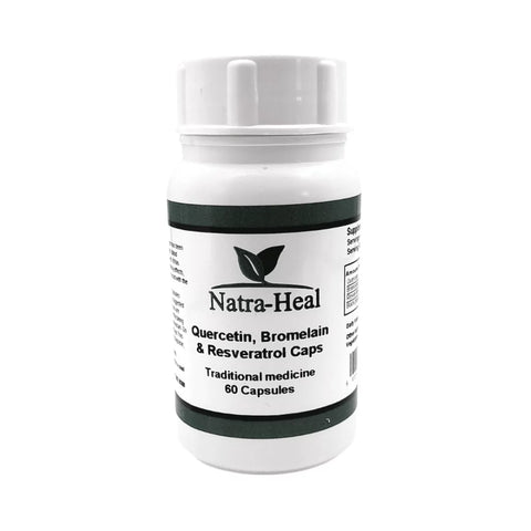Natra Heal - Quercetin Bromelain and Resveratrol 60 Capsules