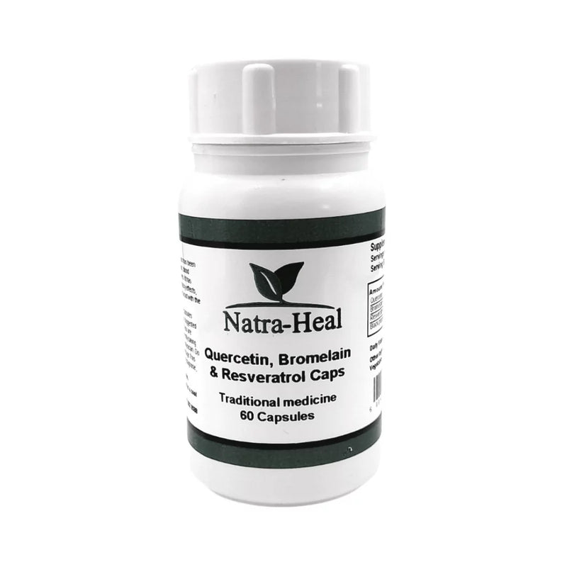 Natra Heal - Quercetin Bromelain and Resveratrol 60 Capsules