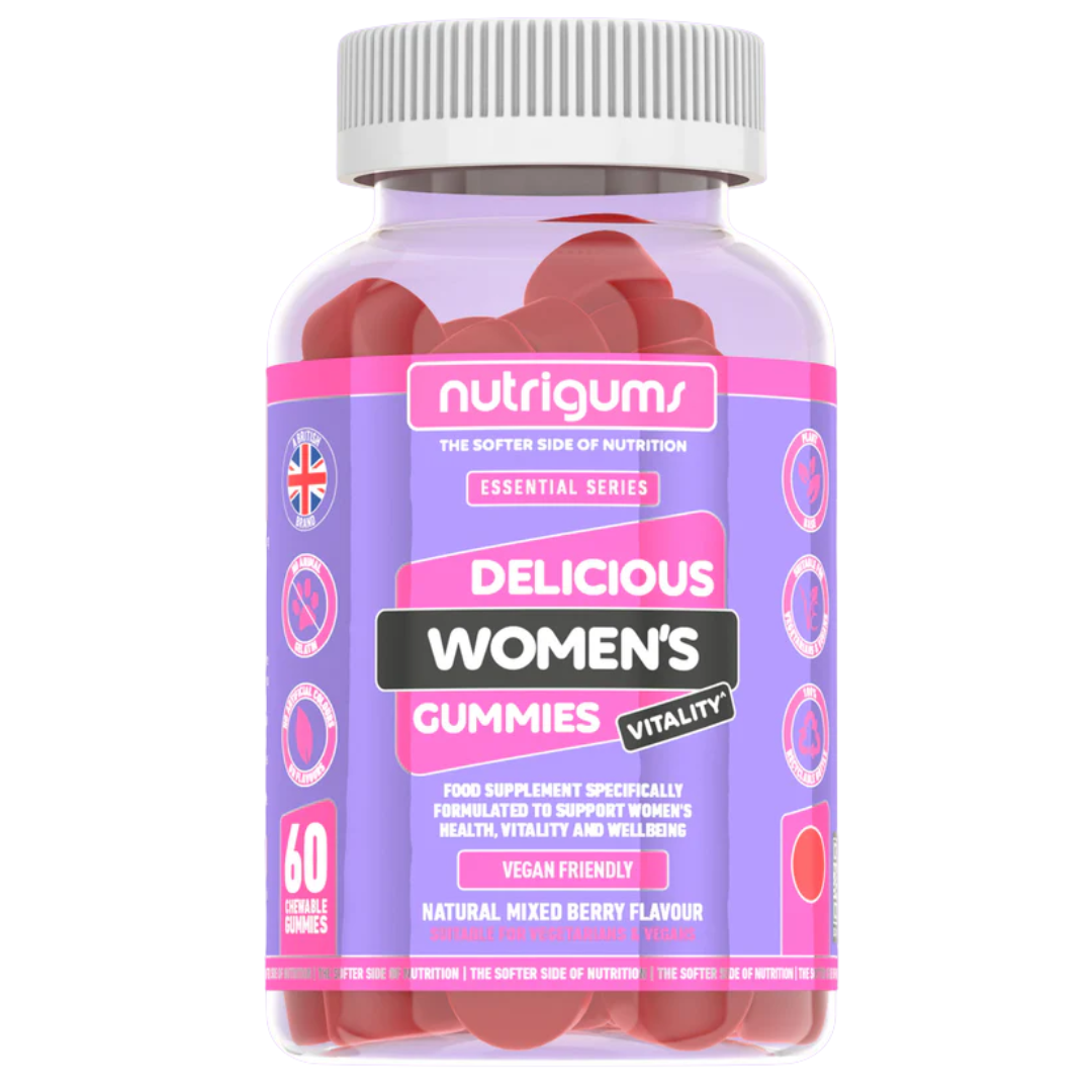 Bottle of Nutrigums Women's Gummies on a white background