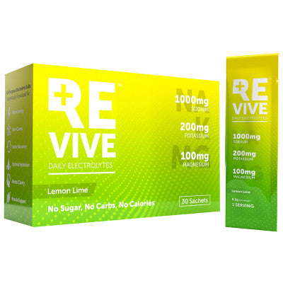 Revive Daily Electrolytes - 30 Lemon Lime Flavor Packets for Hydration